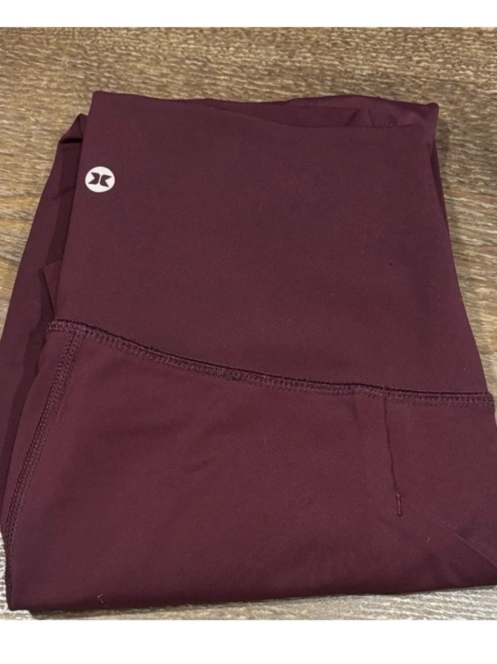 Reebok High-Rise Plum Leggings with Side Pockets